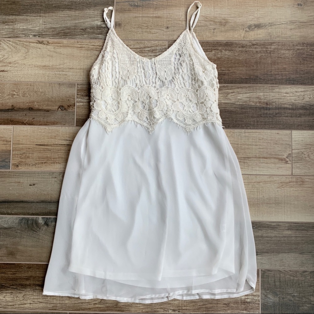 White Lace Slip Dress